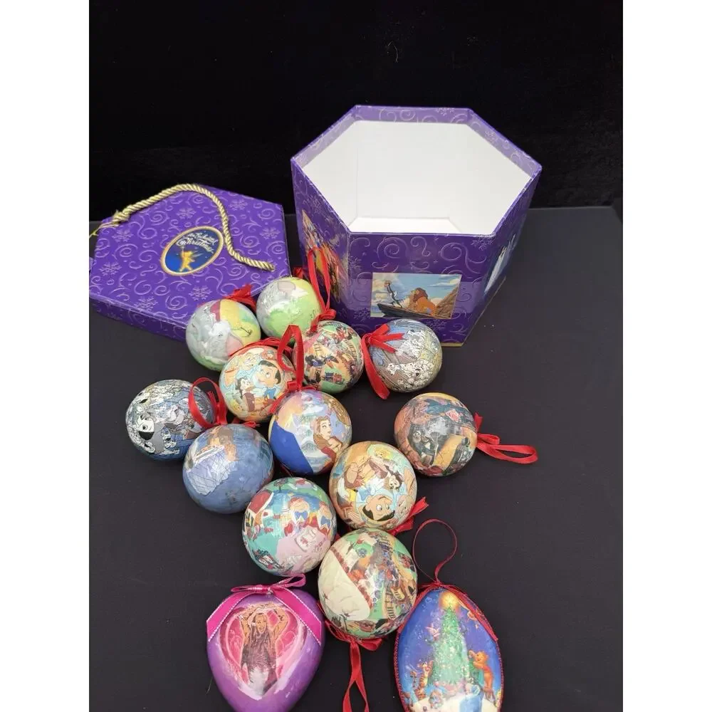Vintage Vintage Disney Store Enchanted Christmas 14 Pc Ornament Set